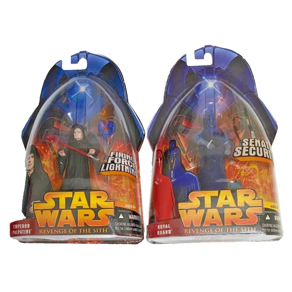 EMPEROR PALPATINE & BLUE ROYAL GUARD Star Wars Revenge of the‎ Sith Figures